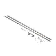 UMBRA - Ella Curtain Rod _ 72-144" (183-366 cm) / Nickel-Steel / 1" (2.5 cm)