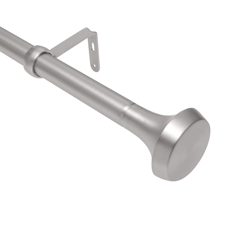 UMBRA - Ella Curtain Rod _ 72-144" (183-366 cm) / Nickel-Steel / 1" (2.5 cm)