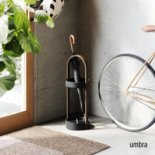 UMBRA - Bellwood Umbrella Stand _ Black-Walnut
