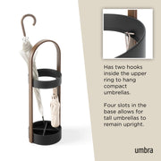 UMBRA - Bellwood Umbrella Stand _ Black-Walnut