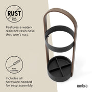 UMBRA - Bellwood Umbrella Stand _ Black-Walnut