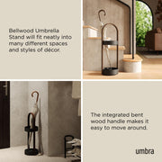 UMBRA - Bellwood Umbrella Stand _ Black-Walnut