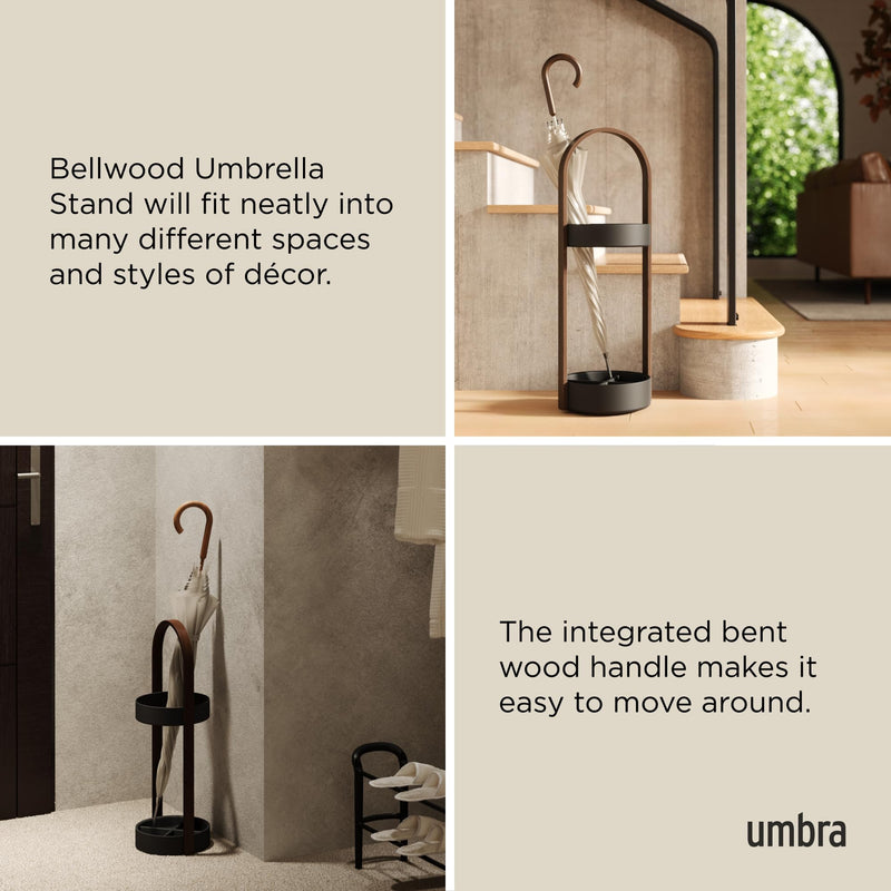 UMBRA - Bellwood Umbrella Stand _ Black-Walnut