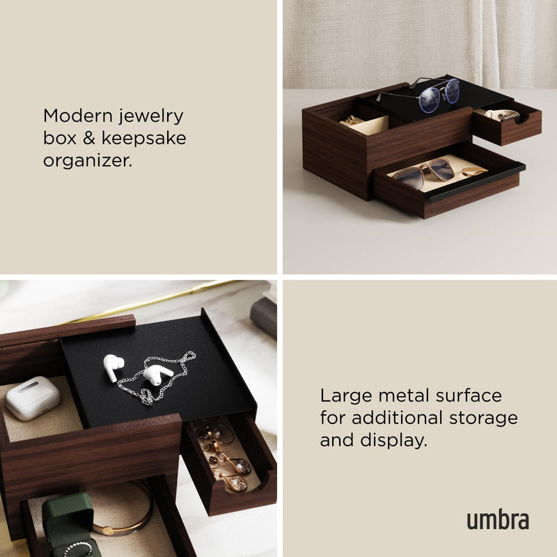UMBRA - Stowit Storage Box _ Black-Walnut