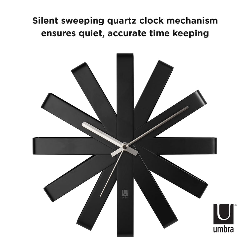 UMBRA - Ribbon Wall Clock _ Black