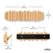 UMBRA - Picket 8 Wall Hook _ Natural