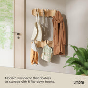 UMBRA - Picket 8 Wall Hook _ Natural