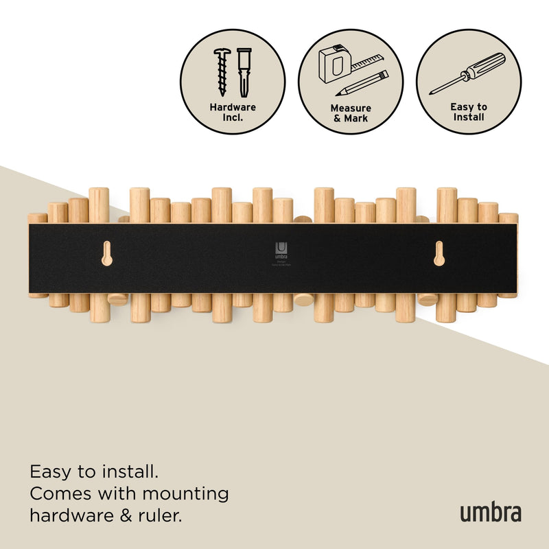 UMBRA - Picket 8 Wall Hook _ Natural