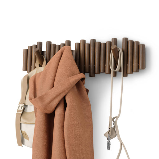 UMBRA - Picket 8 Wall Hook _ Aged-Walnut