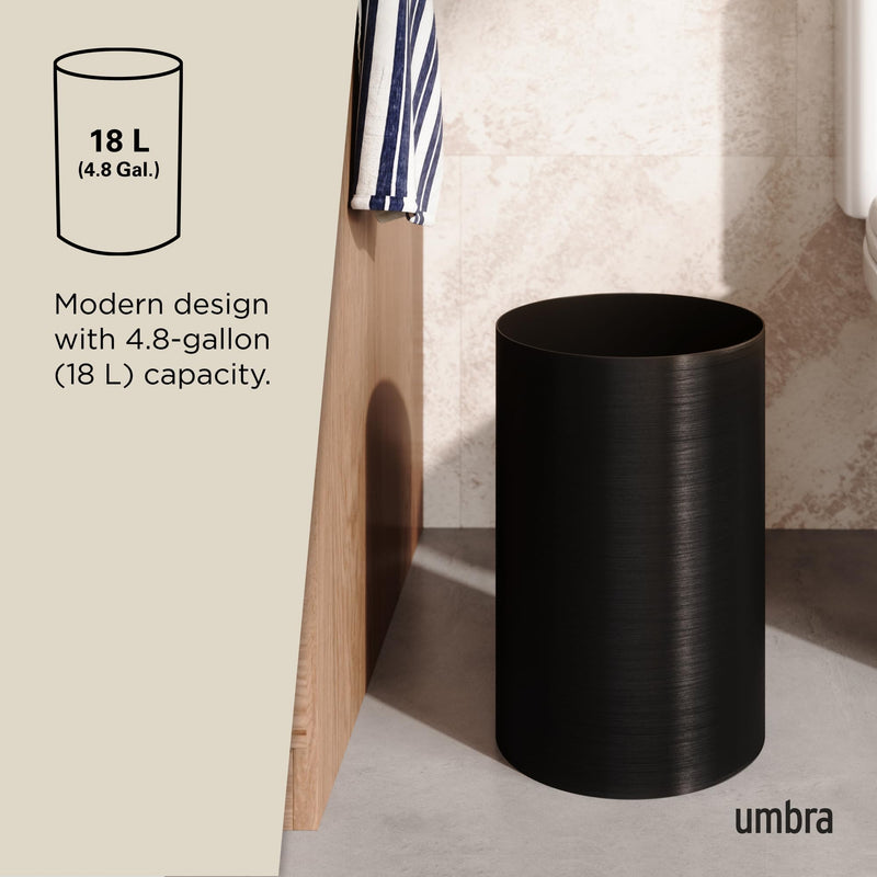 UMBRA - Metalla Trash Can _ Black