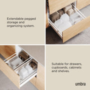 UMBRA - Peggy Drawer Organizers, Set of 2 _ White / 2-Pack