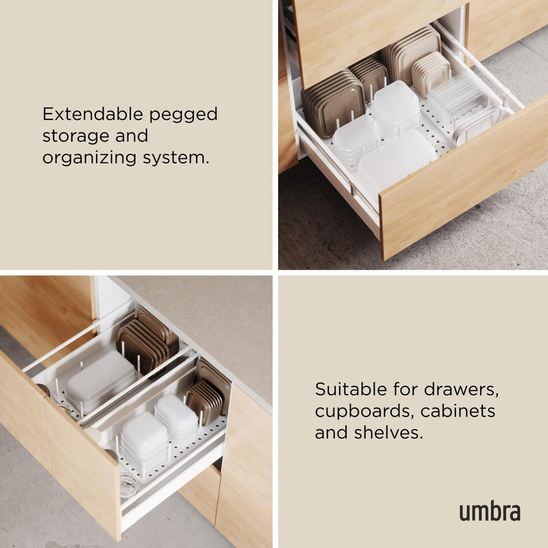 UMBRA - Peggy Drawer Organizers, Set of 2 _ White / 2-Pack
