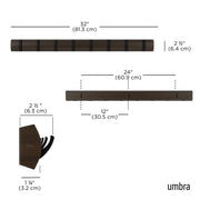 UMBRA - Flip 8 Wall Hook _ Black-Walnut