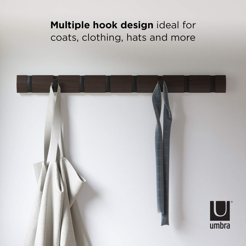 UMBRA - Flip 8 Wall Hook _ Black-Walnut