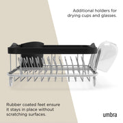 UMBRA - Sinkin Multi Use Dish Rack _ Black-Nickel