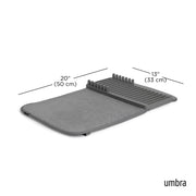 UMBRA - UDry Mini Dish Drying Rack with Mat _ Charcoal