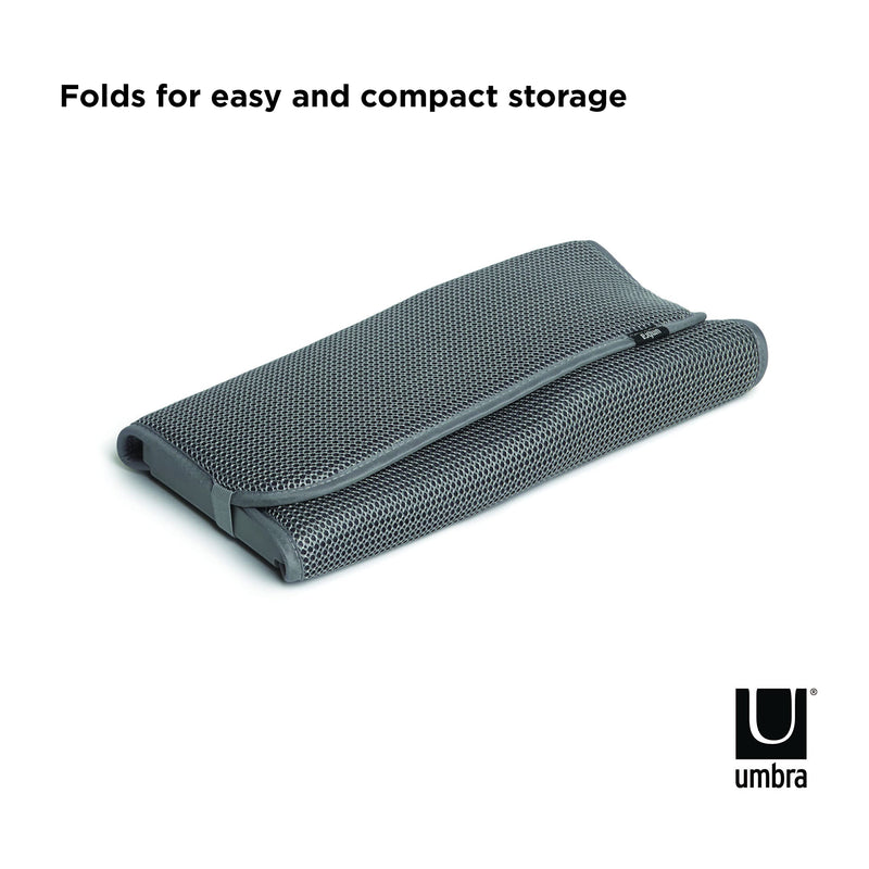 UMBRA - UDry Mini Dish Drying Rack with Mat _ Charcoal