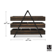 UMBRA - Terrace 3-Tier Jewelry Tray _ Black-Walnut