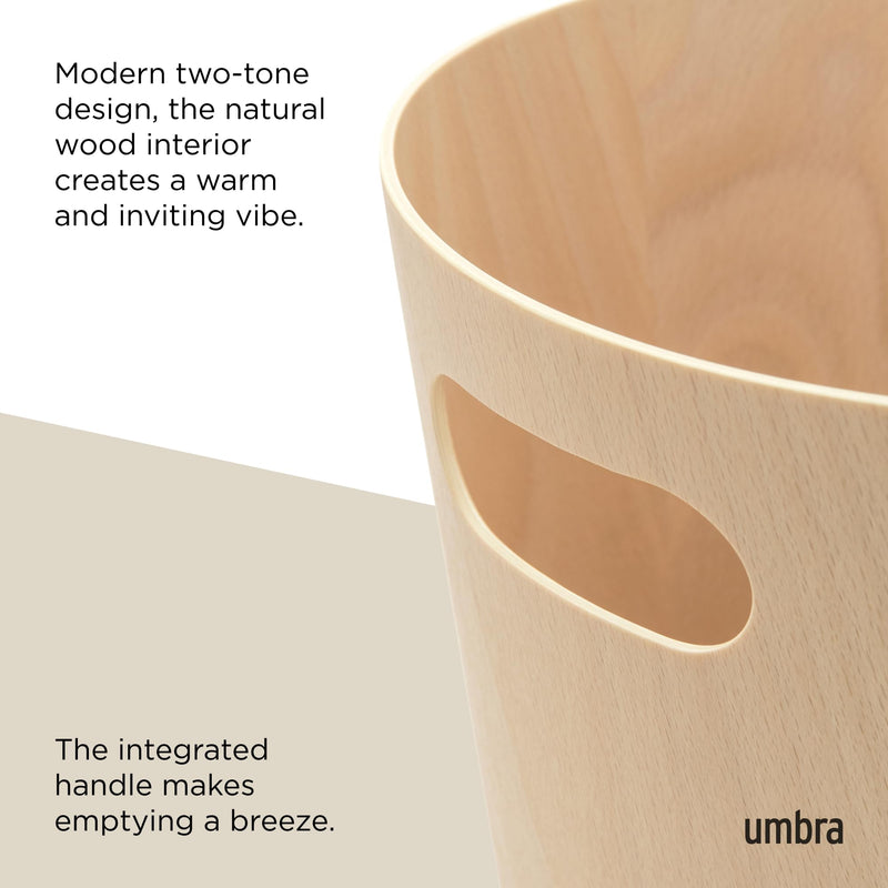 UMBRA - Woodrow Trash Can _ Natural