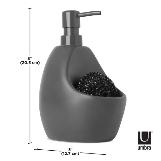 UMBRA - Joey Soap Pump & Scrubby _ Charcoal