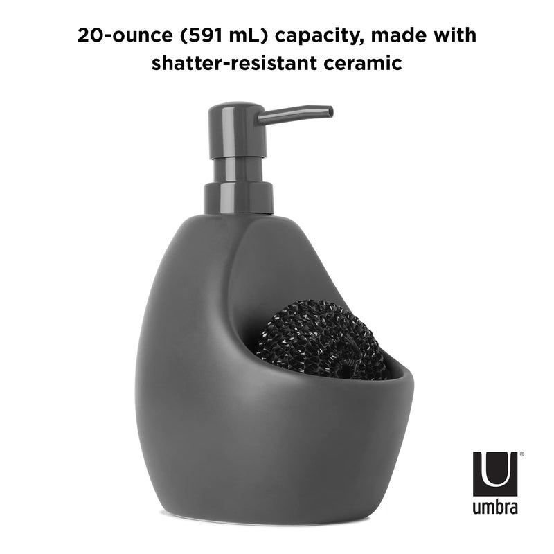 UMBRA - Joey Soap Pump & Scrubby _ Charcoal