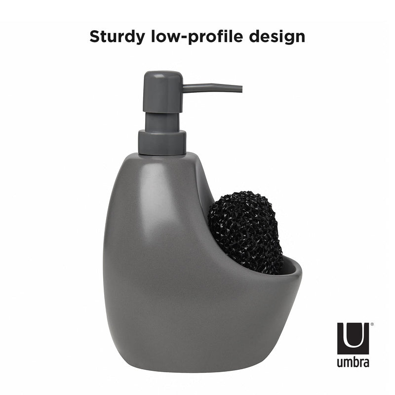 UMBRA - Joey Soap Pump & Scrubby _ Charcoal