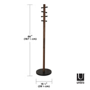 UMBRA - Pillar Coat Rack _ Black-Walnut