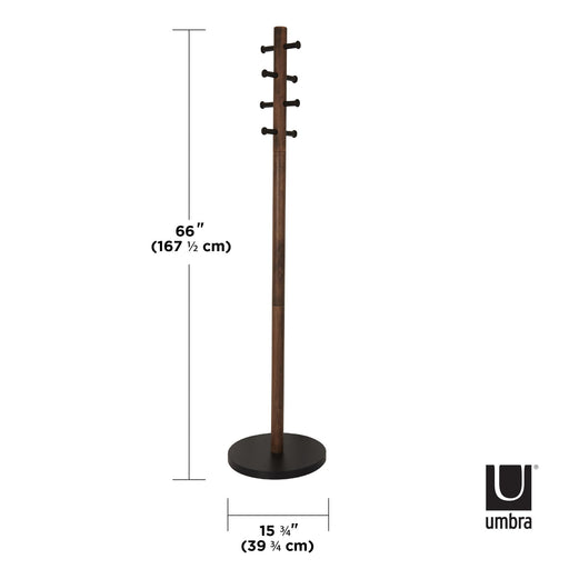 UMBRA - Pillar Coat Rack _ Black-Walnut