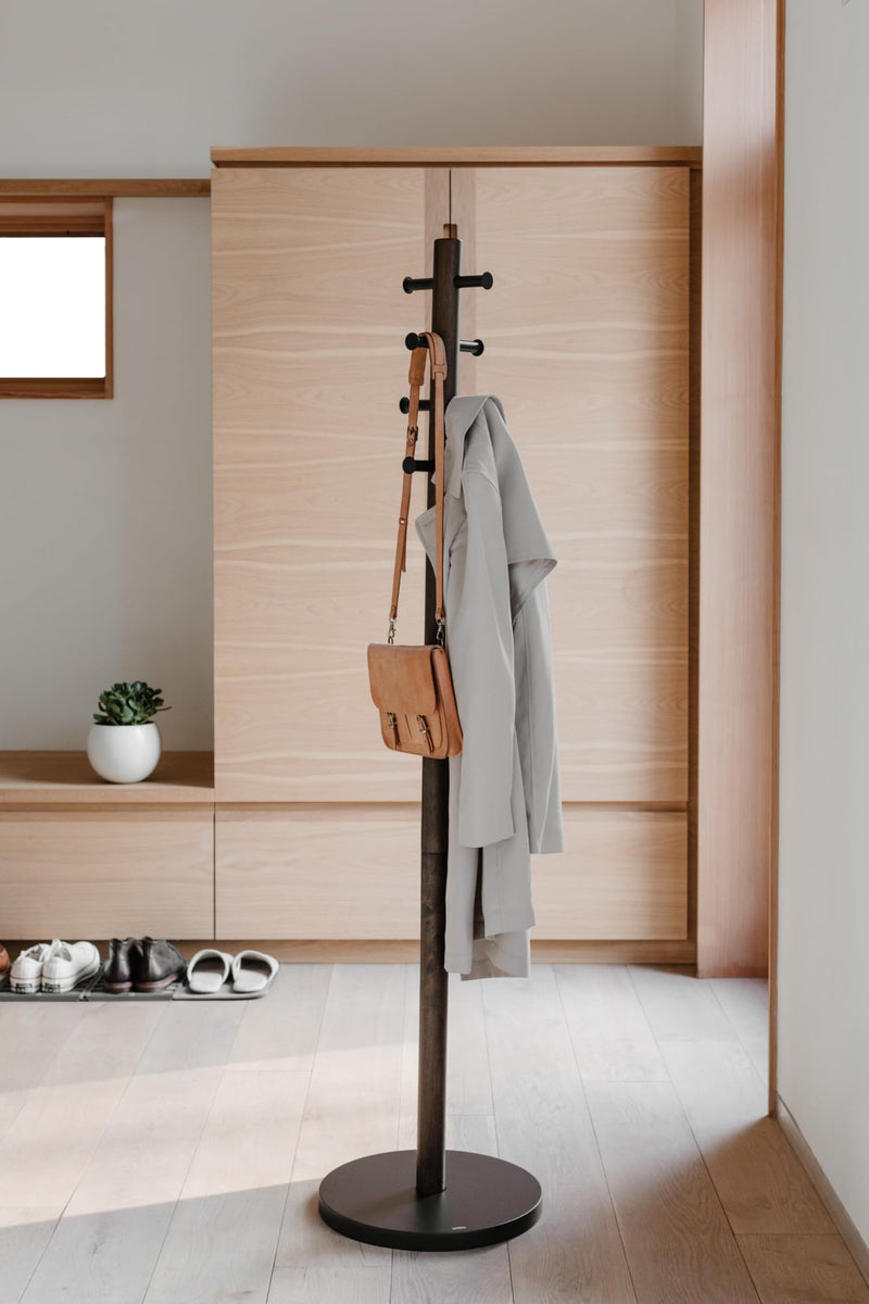 UMBRA - Pillar Coat Rack _ Black-Walnut