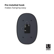 UMBRA - Hub Oval Wall Mirror _ Black / 24x36" (61x91 cm)