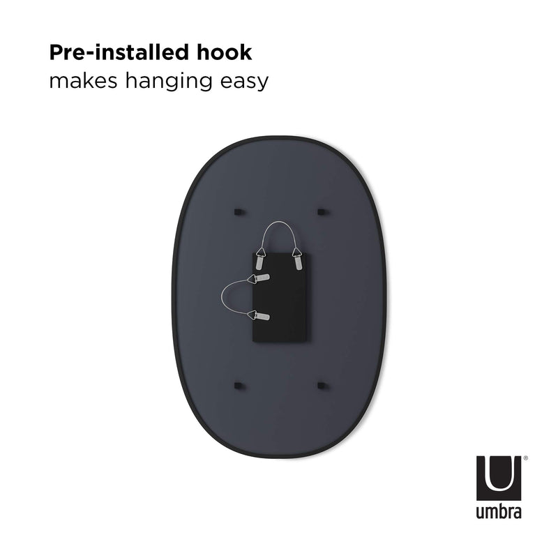 UMBRA - Hub Oval Wall Mirror _ Black / 24x36" (61x91 cm)