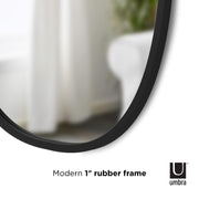 UMBRA - Hub Oval Wall Mirror _ Black / 24x36" (61x91 cm)