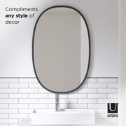 UMBRA - Hub Oval Wall Mirror _ Black / 24x36" (61x91 cm)
