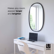 UMBRA - Hub Oval Wall Mirror _ Black / 24x36" (61x91 cm)