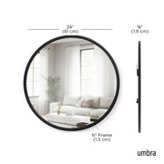 UMBRA - Hub Wall Mirror _ Black / 24" (61 cm)