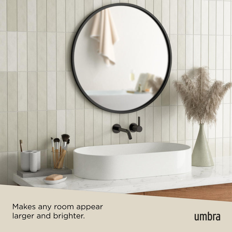 UMBRA - Hub Wall Mirror _ Black / 24" (61 cm)