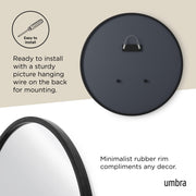 UMBRA - Hub Wall Mirror _ Black / 24" (61 cm)