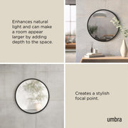 UMBRA - Hub Wall Mirror _ Black / 24" (61 cm)