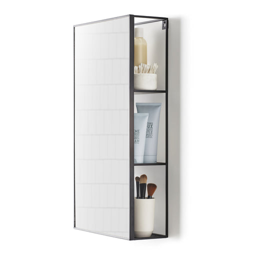UMBRA - Cubiko Wall & Storage Mirror _ Black