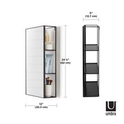 UMBRA - Cubiko Wall & Storage Mirror _ Black