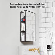 UMBRA - Cubiko Wall & Storage Mirror _ Black