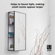UMBRA - Cubiko Wall & Storage Mirror _ Black