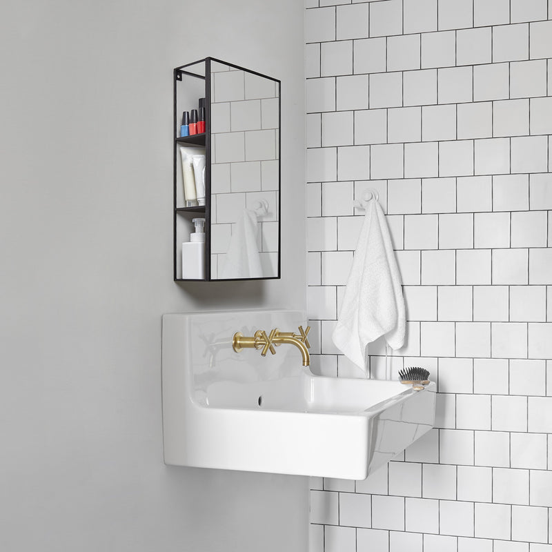 UMBRA - Cubiko Wall & Storage Mirror _ Black