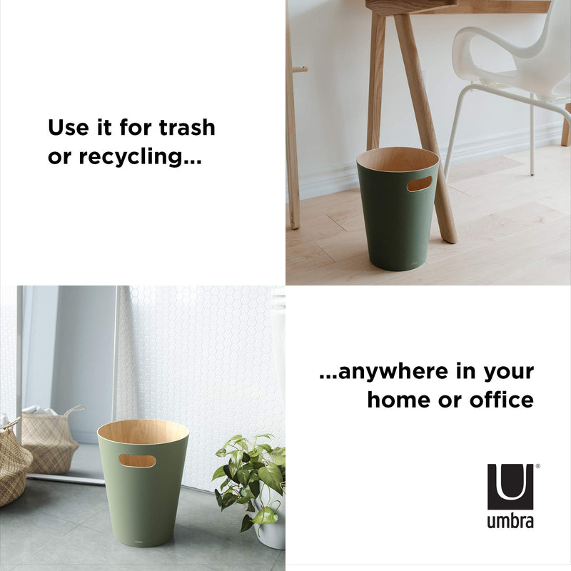 UMBRA - Woodrow Trash Can _ Spruce