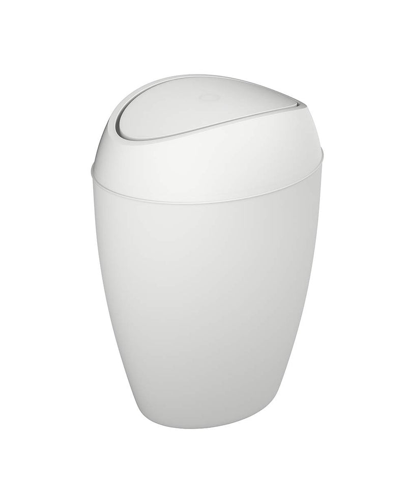 UMBRA - Twirla Trash Can _ Metallic-White