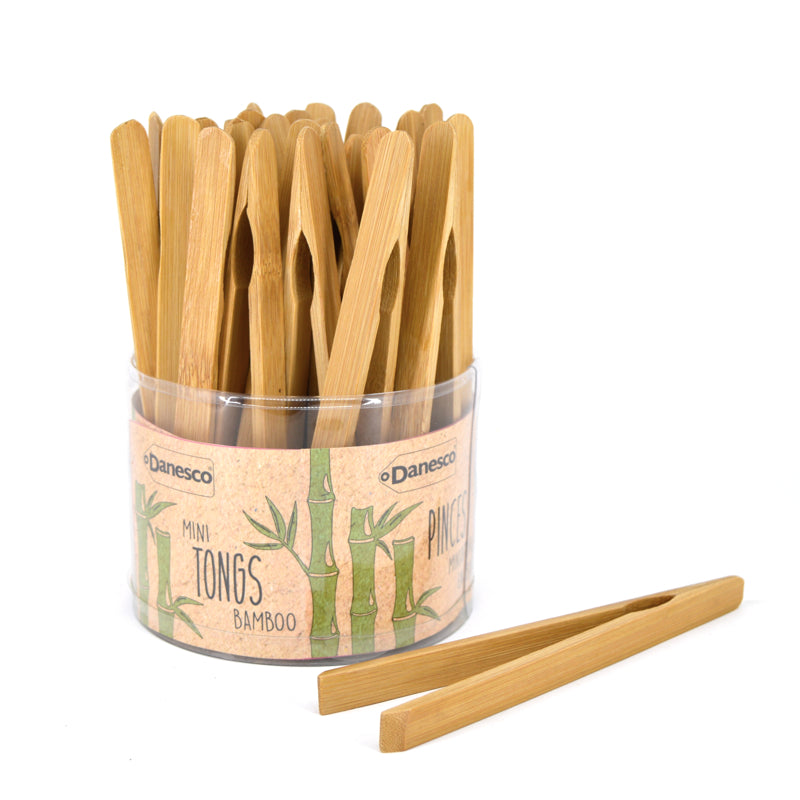 Danesco - Mini Bamboo Tongs - 24pc CDU