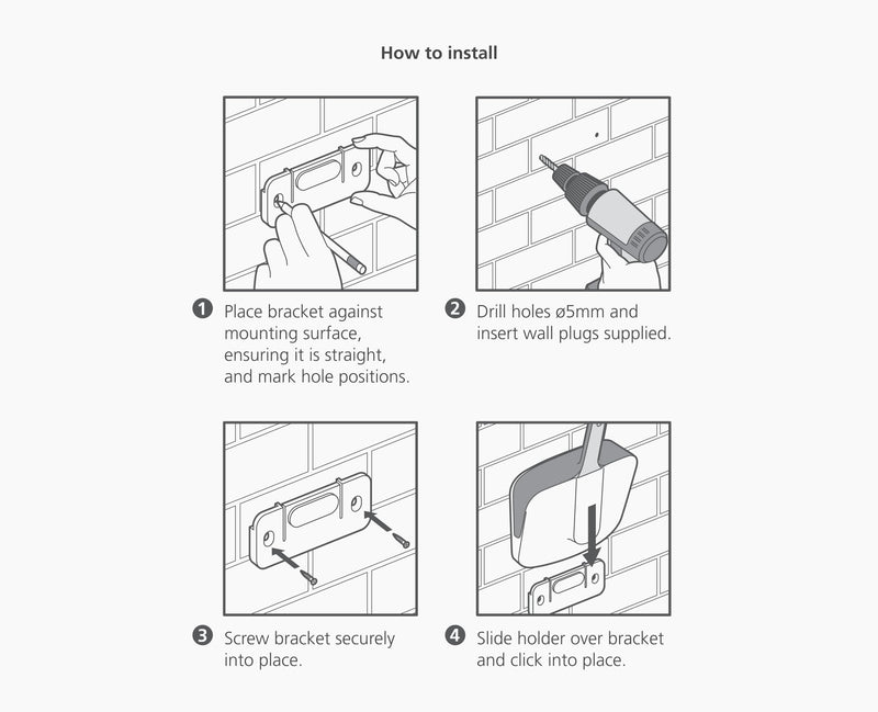Joseph Joseph - CleanTech™ Wall-Mounted Dustpan Set