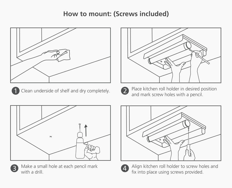 Joseph Joseph - RollGrip™ Mounted Paper Towel Holder