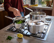 Joseph Joseph - SpaceSteel™ Set of 3 Sauce Pans with Lids