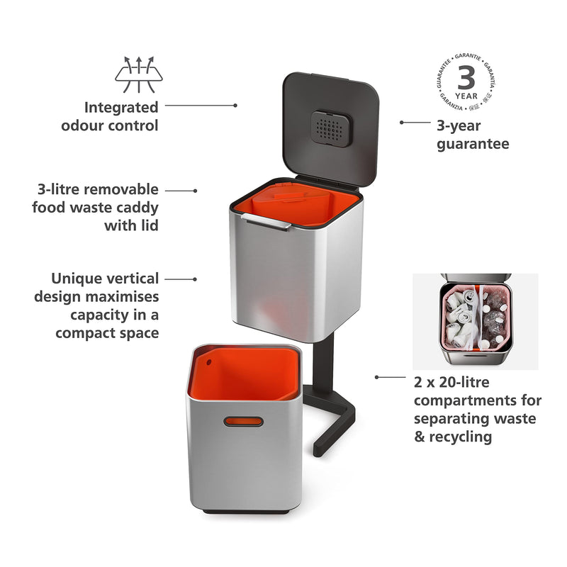 Joseph Joseph - Totem™ Compact Waste Bin 40L